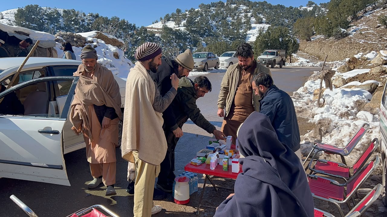 Medical camp for refugees in Tirah